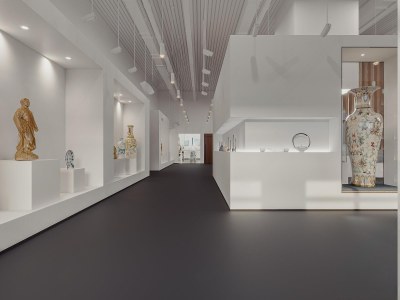 现代陶瓷展厅3D模型下载